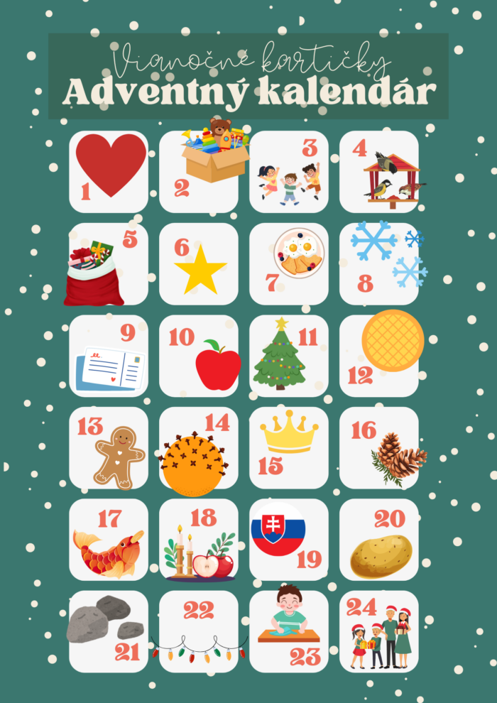Adventný kalendár - 24 vianočných aktivít